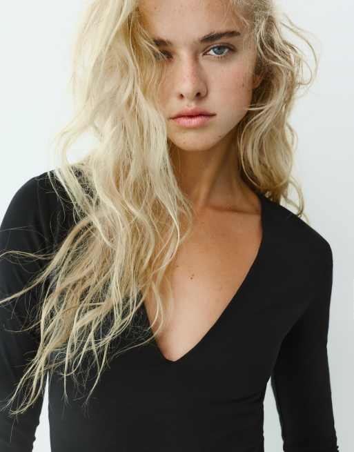 Pull&Bear body col V noir, 3 de 7