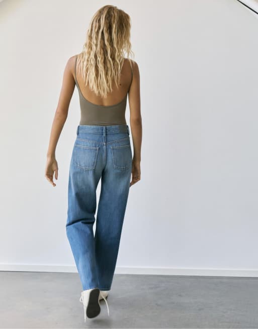 Pull&Bear - Body in poliammide verde con spalline sottili, 2 di 7