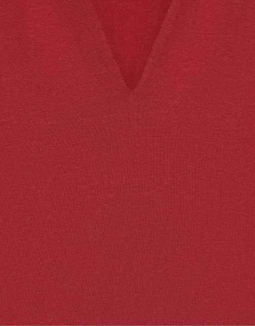 Pull&Bear Body mit V-Ausschnitt in Burgunderrot, 6 von 7