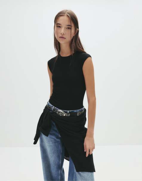 Pull&Bear - Body nero a maniche corte - view 1