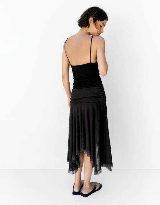 Pull&Bear - Body nero con spalline e cut-out con applicazioni, 4 di 4