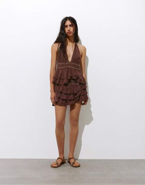 Pull&Bear – Boho – Set in Braun - view 1