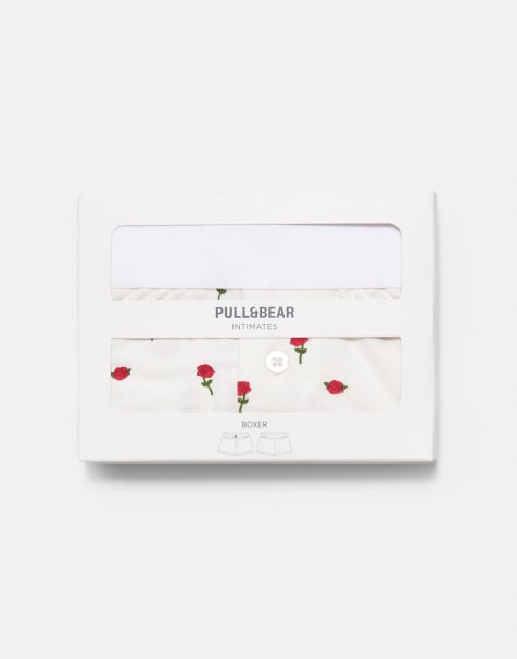 Pull&Bear - Boksershorts med rødt rosenprint - view 1