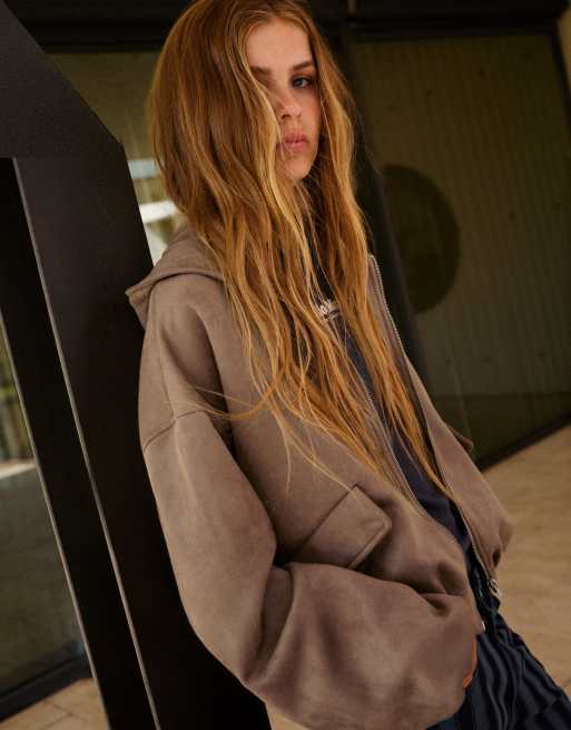 Pull&Bear bomber à capuche en coloris mink, 3 de 7