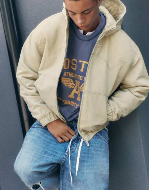 Pull&Bear bomber à capuche sable, 6 de 7