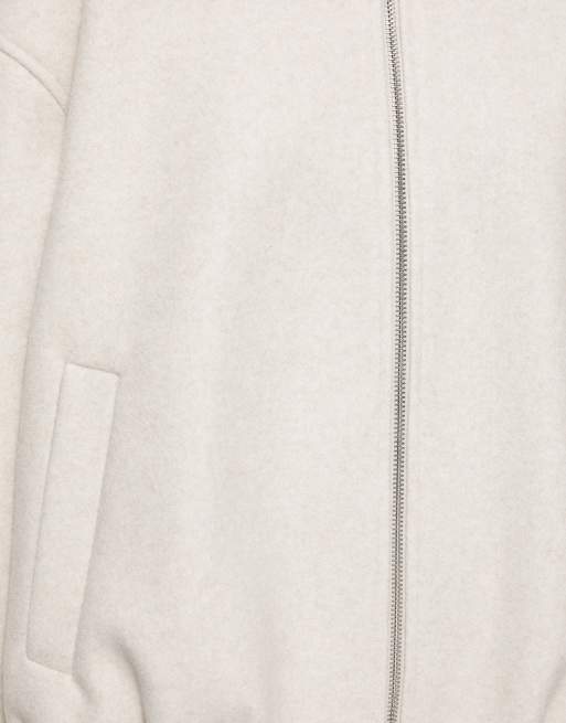 Pull&Bear bomber ballon en mélange de laine beige, 7 de 7