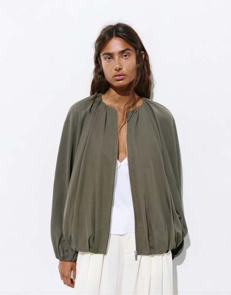Pull&Bear - Bomber bouffant - Kaki - view 1