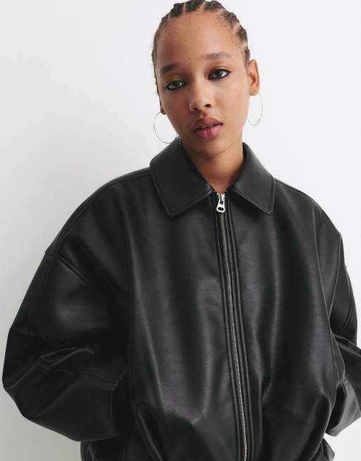 Bomber Pull Et Bear Femme Veste Bomber Similicuir Pull&bear
