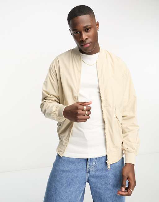 Beige shop bomber jackets