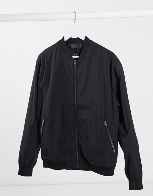 Pull&Bear bomber jacket in black
