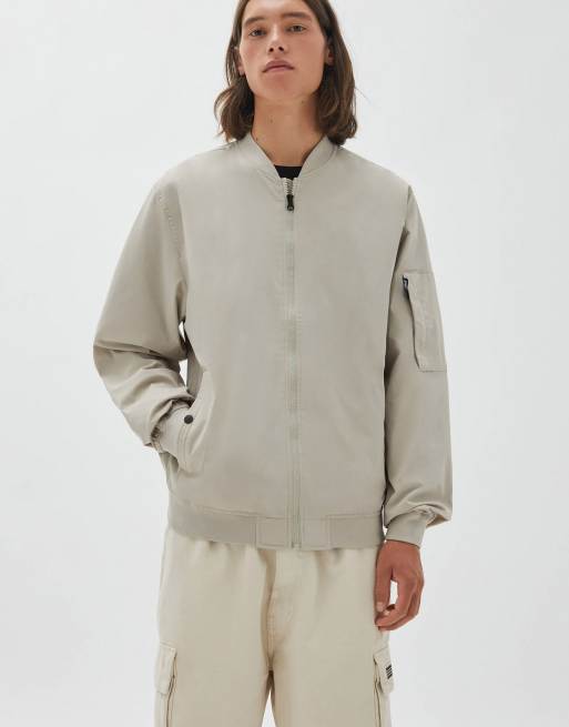 Pull&Bear bomber jacket in white