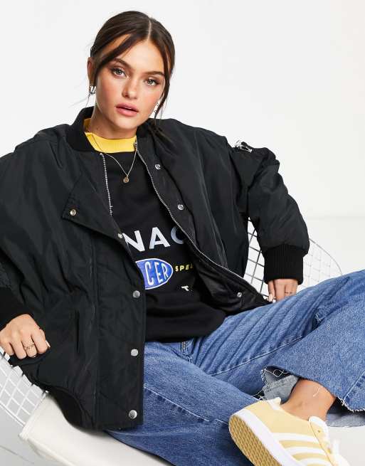 Bomber discount noir oversize