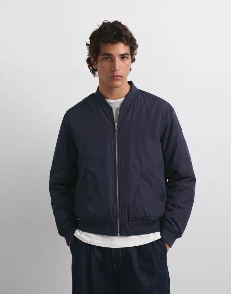 Pull&Bear bomber rembourré bleu foncé - view 1