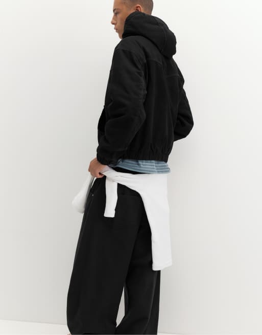 Pull&Bear bomberjacka med huva i svart, 5 av 7