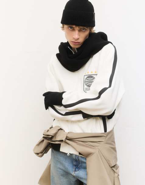 Pull&Bear - Bonnet en maille avec étiquette - Noir - view 1