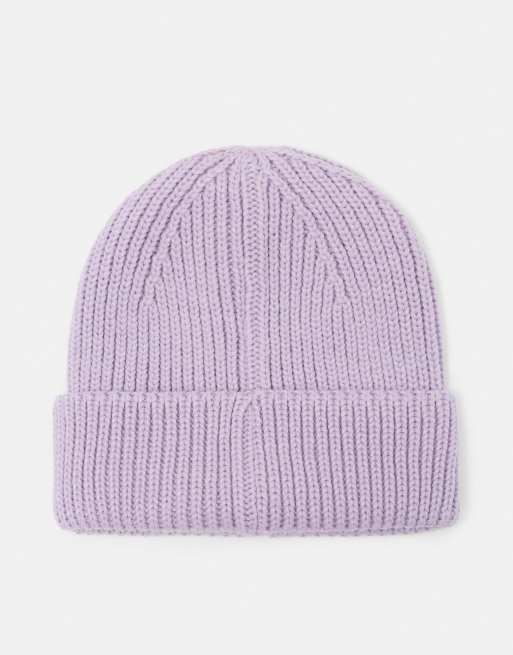 Pull&Bear bonnet en maille épaisse lilas, 5 de 5