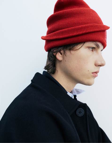 Pull&Bear - Bonnet - Rouge - view 1