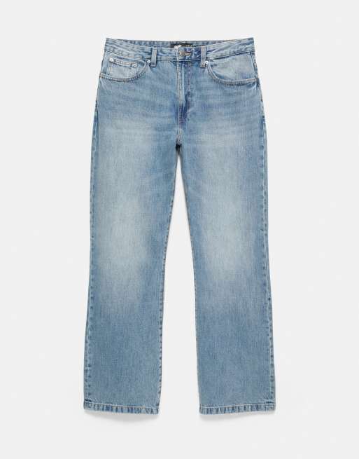 Pull&Bear Boot-cut jeans in medium blue, 6 of 7