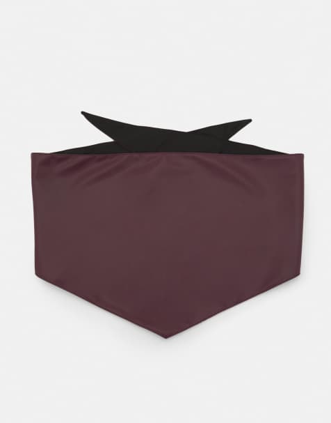 Pull&Bear - Bordeaux bandana i imiteret læder - view 1