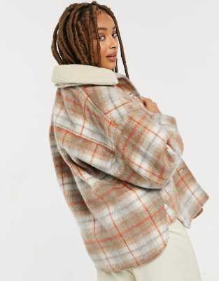 pull and bear checked coat