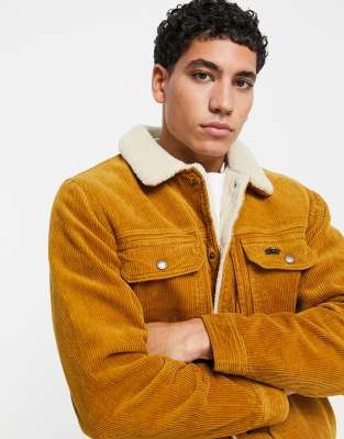 pull and bear borg lined jacket