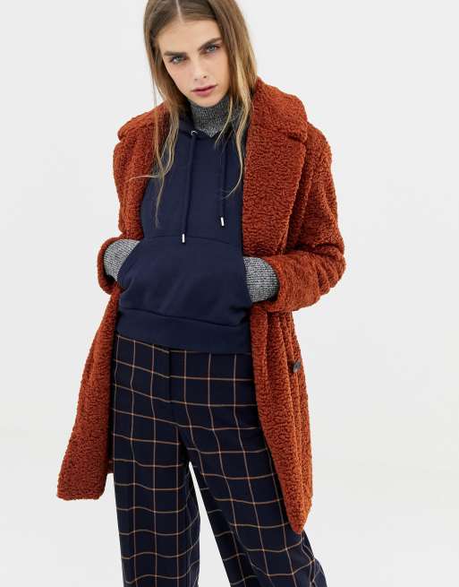 Rust colour teddy outlet coat