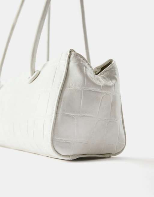 Pull&Bear borsa a spalla testurizzata color ecru, 3 di 5