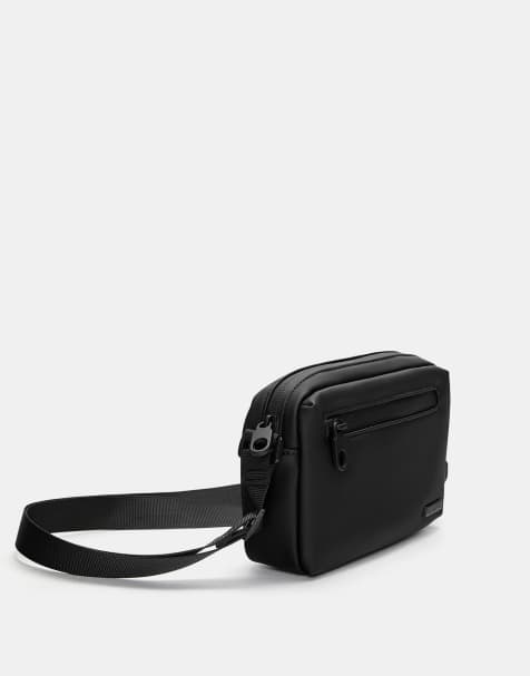 Pull&Bear - Borsa a tracolla gommata nera - view 1