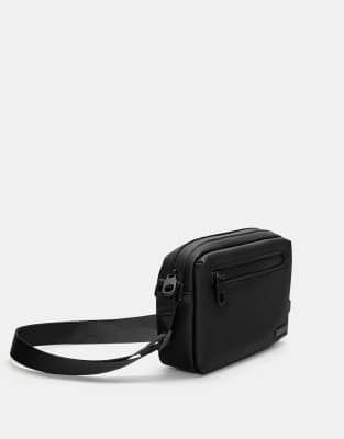 Pull&Bear - Borsa a tracolla gommata nera
