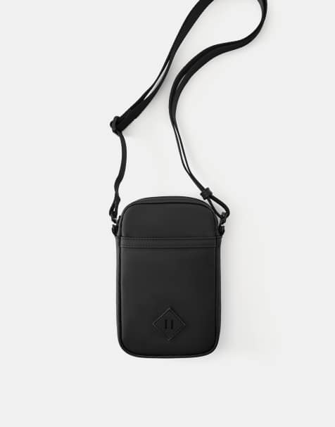 Pull&Bear - Borsa a tracolla gommata nera - view 1