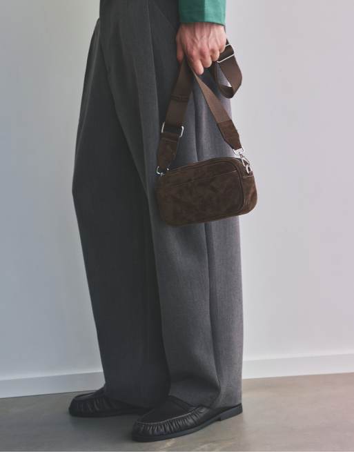 Pull&Bear borsa a tracolla in pelle marrone, 5 di 5