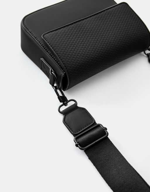 Pull&Bear - Borsa a tracolla nera, 4 di 5