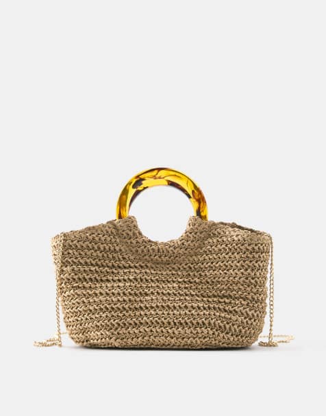 Pull&Bear - Borsa in tessuto bianco crema - view 1