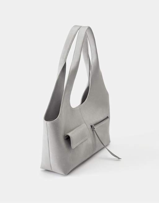 Pull&Bear borsa shopper multitasca grigia, 2 di 4