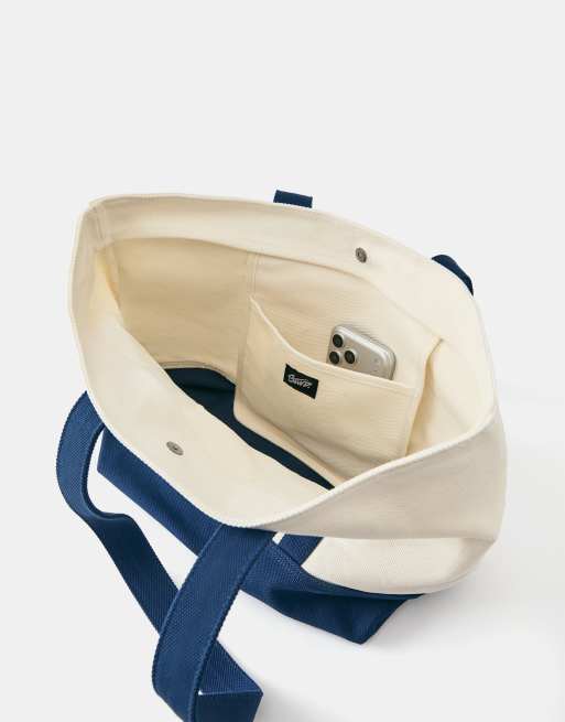 Pull&Bear - Borsa shopping in tela blu, 4 di 4