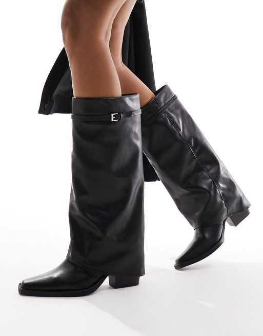 Pull&Bear - Bottes à rabats avec boucles - Noir, 4 de 4