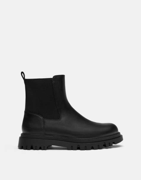 Pull&Bear - Bottes Chelsea doublées - Noir - view 1