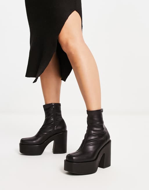 Bottines noires a online plateforme