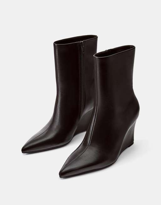 Pull&Bear bottines à talon compensé marron, 2 de 4