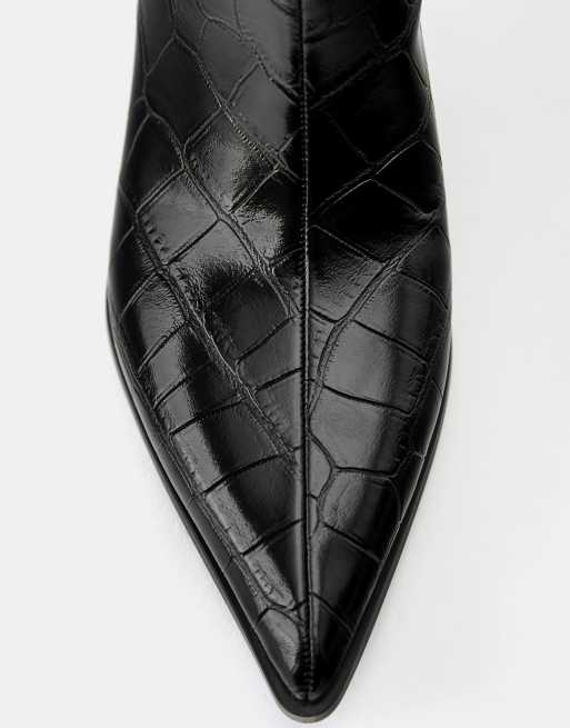 Pull&Bear bottines à talon texturé noires, 4 de 4