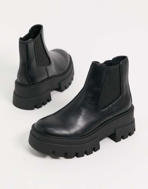 Bottes noires cheap plateforme