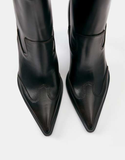 Pull&Bear bottines cowboy à talons marron, 4 de 4