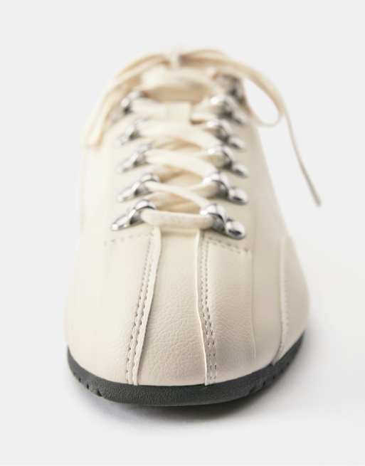 Pull&Bear bowling-sneakers i ecru, 3 af 7