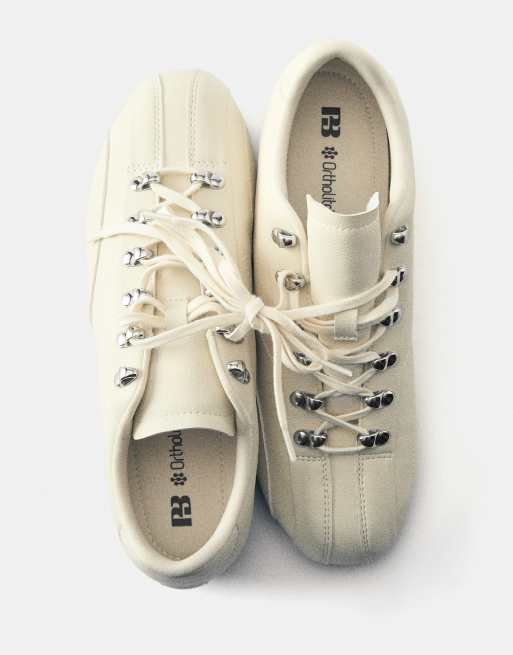 Pull&Bear bowling-sneakers i naturvit, 4 av 7