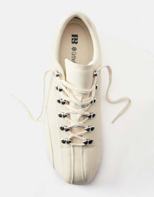 Pull&Bear bowling-sneakers i naturvit, 5 av 7