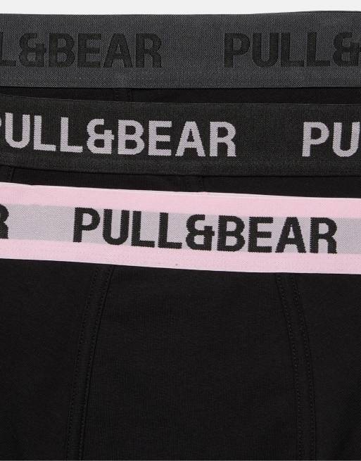 Pull&Bear – Boxershorts med rosa midjeband, 3-pack, 4 av 4