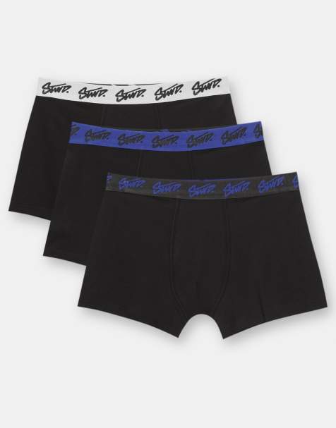 Pull&Bear – Boxershorts med STWD-logga i olika färger, 3-pack - view 1