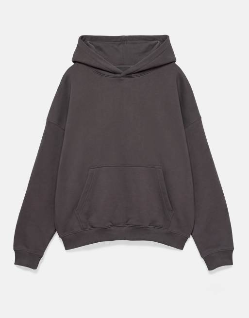 Pull&Bear boxig hoodie i grått, 5 av 7
