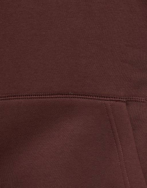 Pull&Bear Boxy fit hoodie in chocolate, 7 of 7