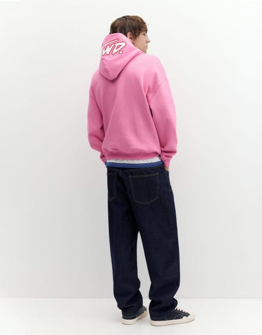 Pull&Bear boxy-fit hoodie in roze, 2 van 7